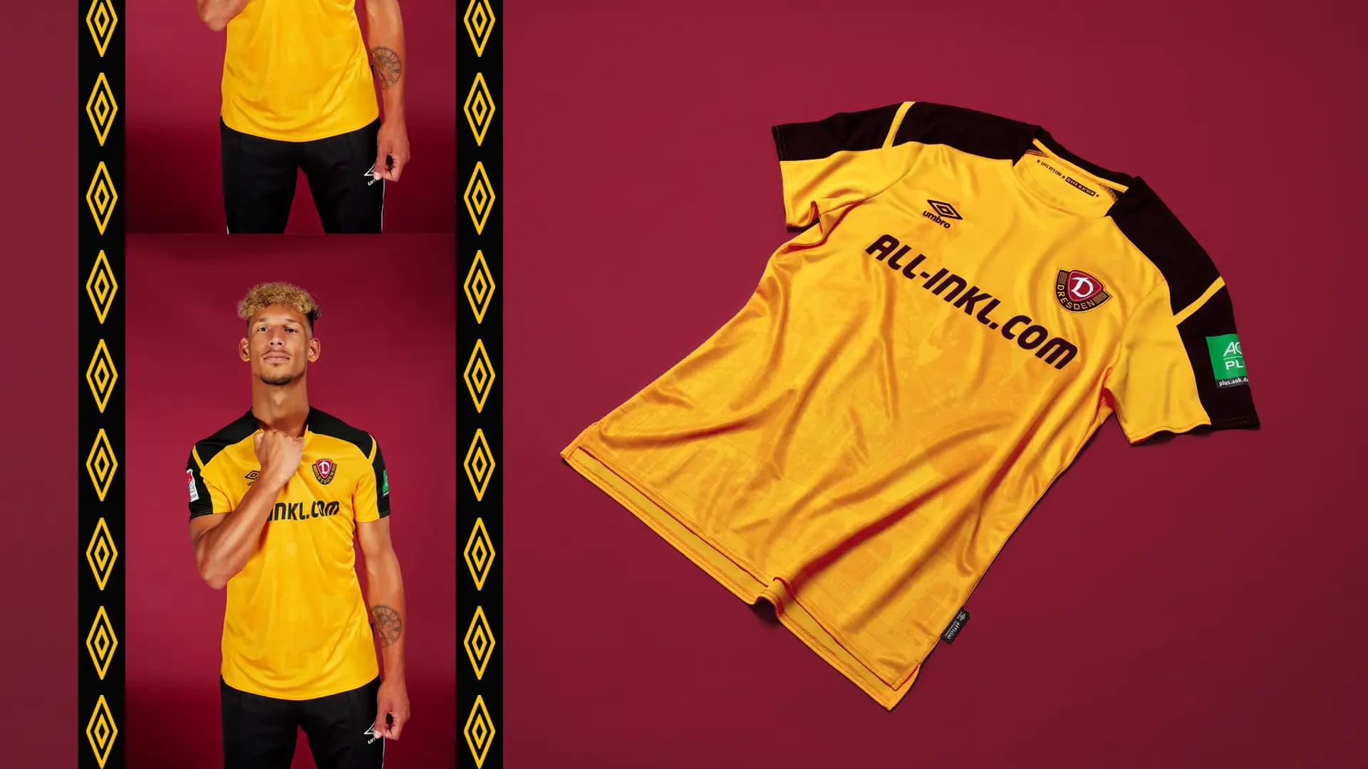 Dynamo Dresden United by Colour Trikotkampagne Nahaufnahme, Werbefotografie von Carsten Beier