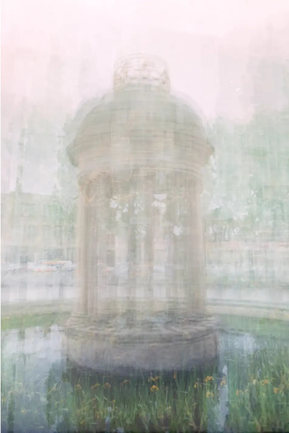 Essenz – Albertplatz Dresden, analoge Mehrfachbelichtung auf Kodak Ektar 100 von Carsten Beier