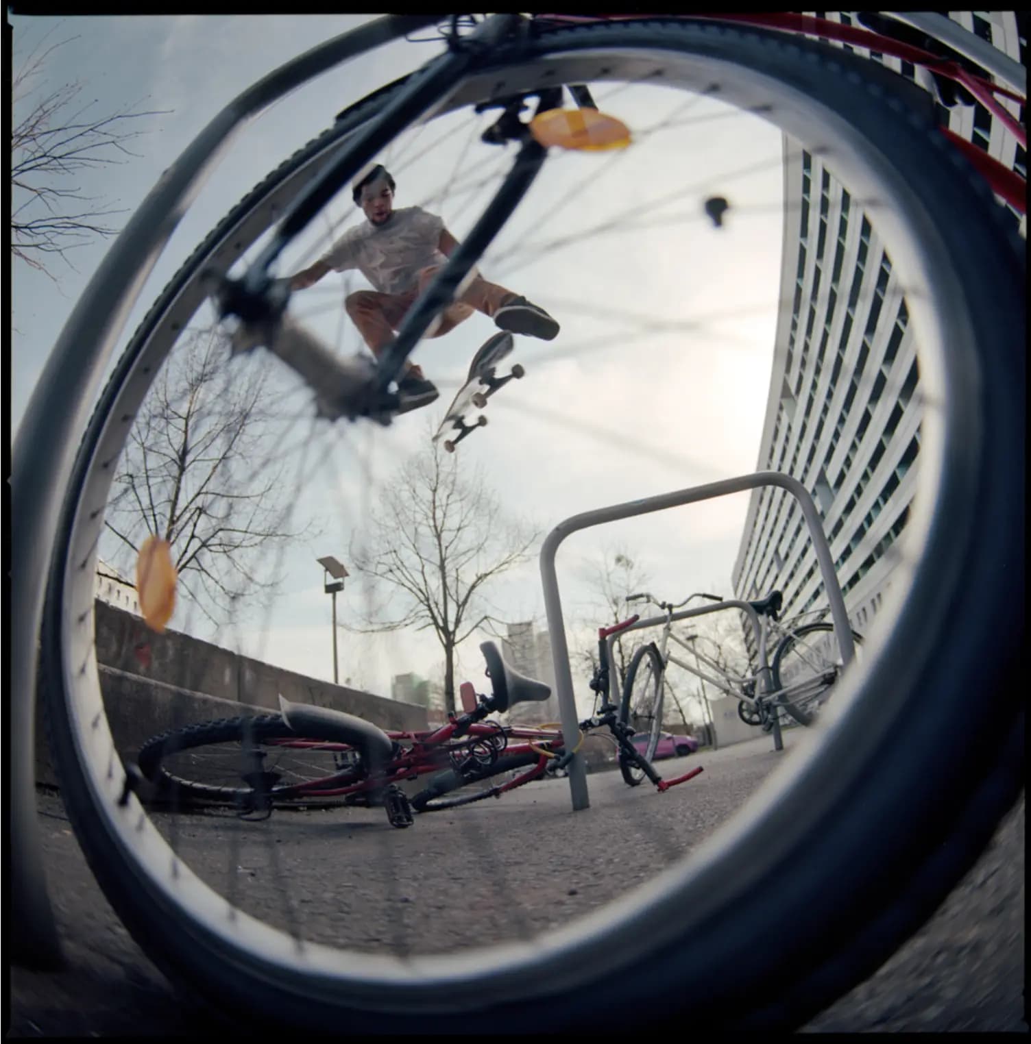 Oci – Backside Flip am UFA Palast Dresden, Skatefotografie von Carsten Beier