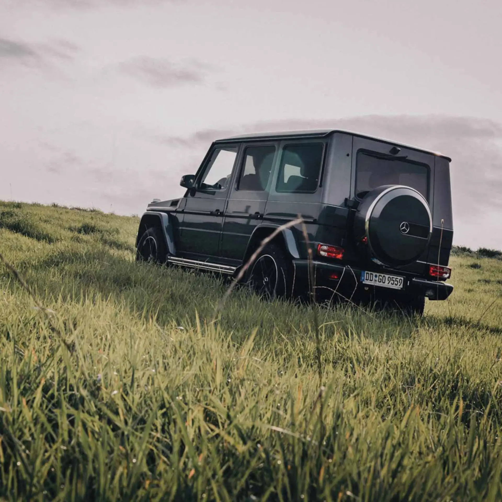 Die Mercedes G-Klasse in der sächsischen Schweiz im Gelände.