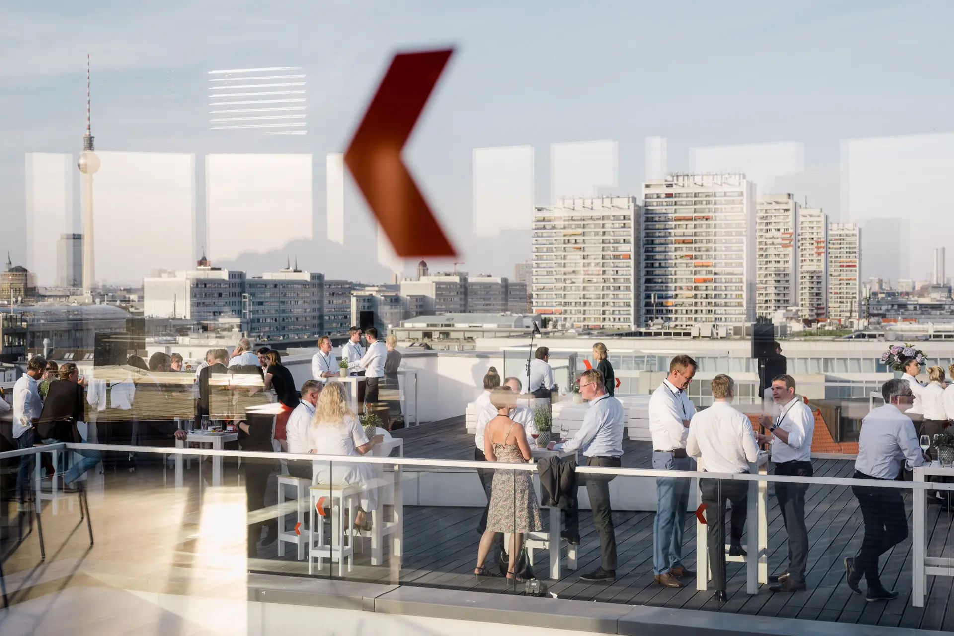 Business-Event auf Dachterrasse – Eventfotografie von Carsten Beier